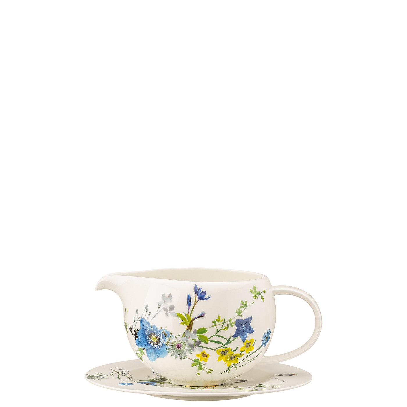 Rosenthal Соусник 0.55 л с блюдцем Fleurs des Alpes Brillance | https://grandposuda.com.ua