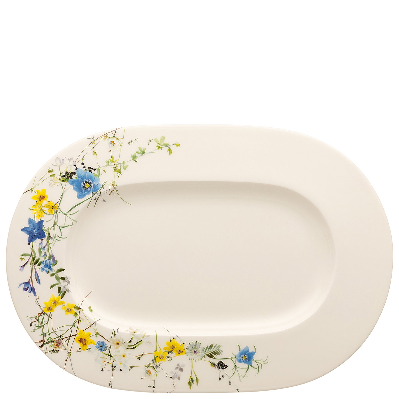 Rosenthal Тарелка 34 x 24 см овальная Fleurs des Alpes Brillance | https://grandposuda.com.ua