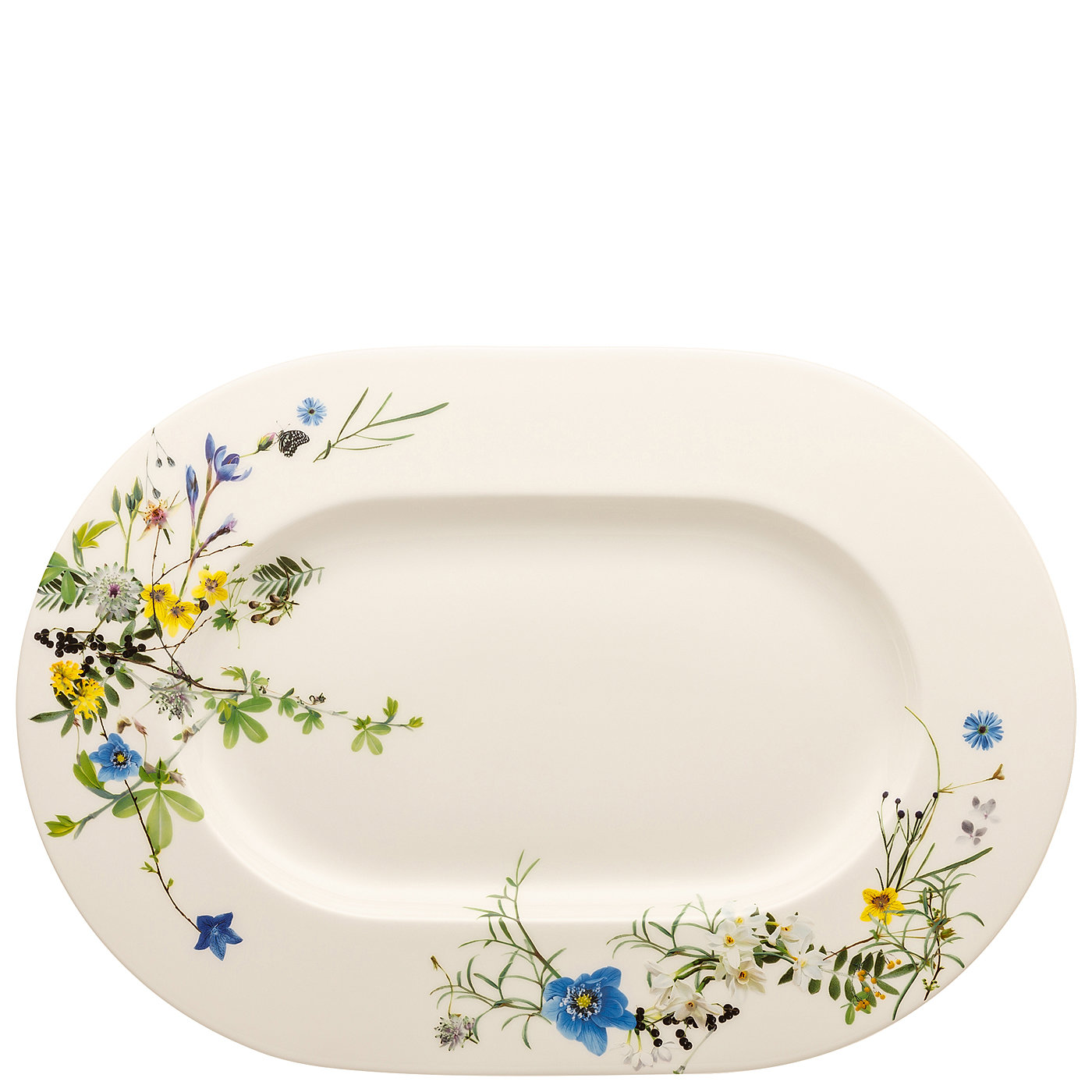 Rosenthal Тарелка 41 x 29 см овальная Fleurs des Alpes Brillance | https://grandposuda.com.ua