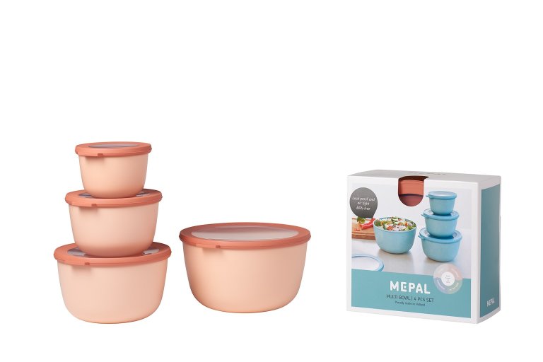 Mepal Набір контейнерів високих 4 предмета Nordic Blush Cirqula | https://grandposuda.com.ua