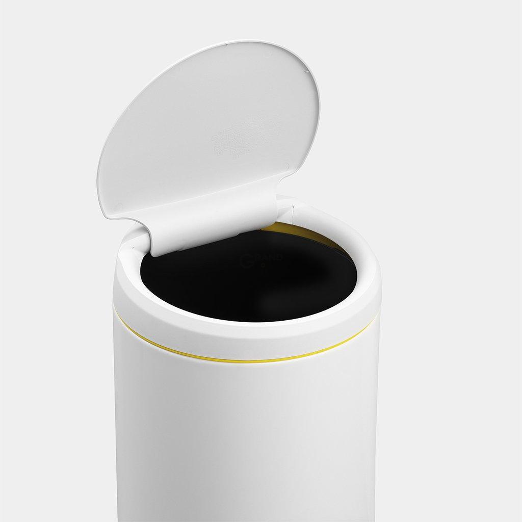 Brabantia Мусорный бак 30 л белый, пластиковая крышка FlipBin | https://grandposuda.com.ua