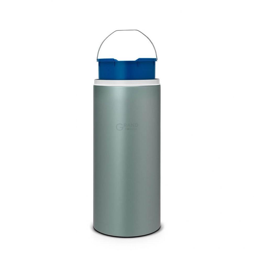 Brabantia Сміттєвий бак 30 л мятний металік, світло-сіра пластикова кришка FlipBin | https://grandposuda.com.ua