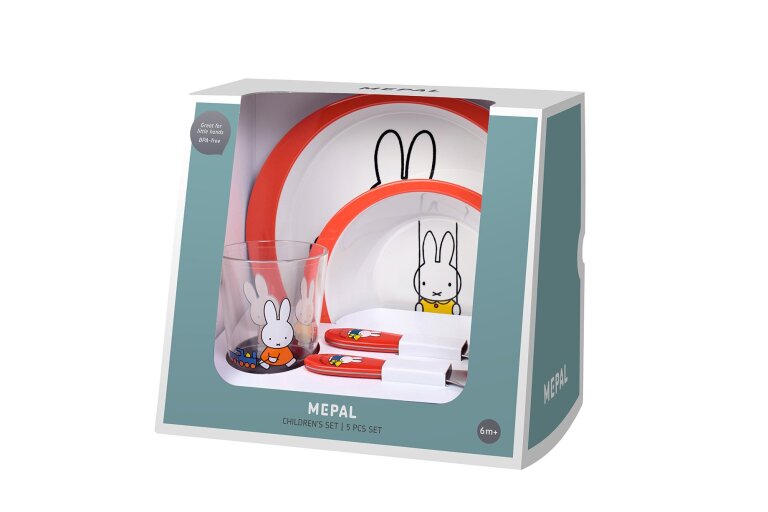 Mepal Набор детской посуды 5 предметов Miffy plays | https://grandposuda.com.ua