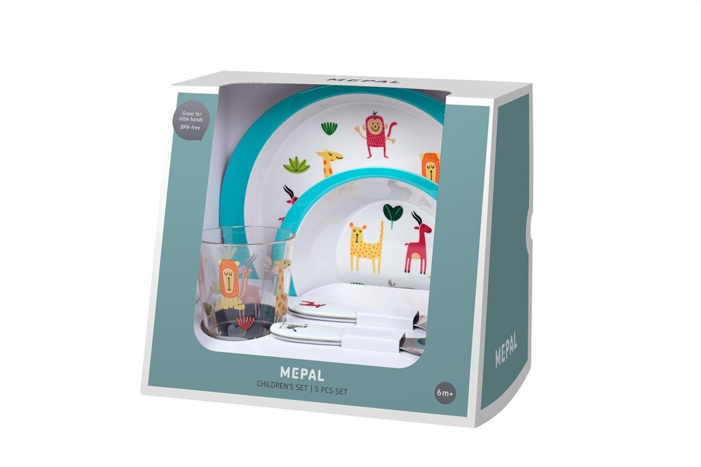 Mepal Набор детской посуды 5 предметов Animal Friends | https://grandposuda.com.ua