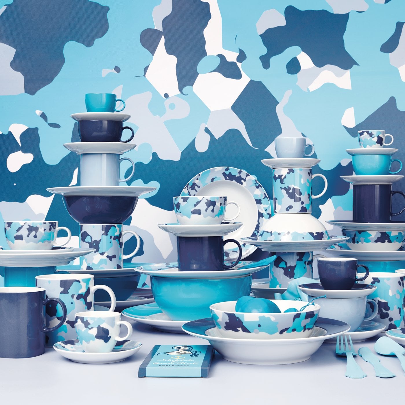 Thomas Блюдце 14,5 см к низкой чашке объемом 200 мл Sunny Day Camo Blue | https://grandposuda.com.ua