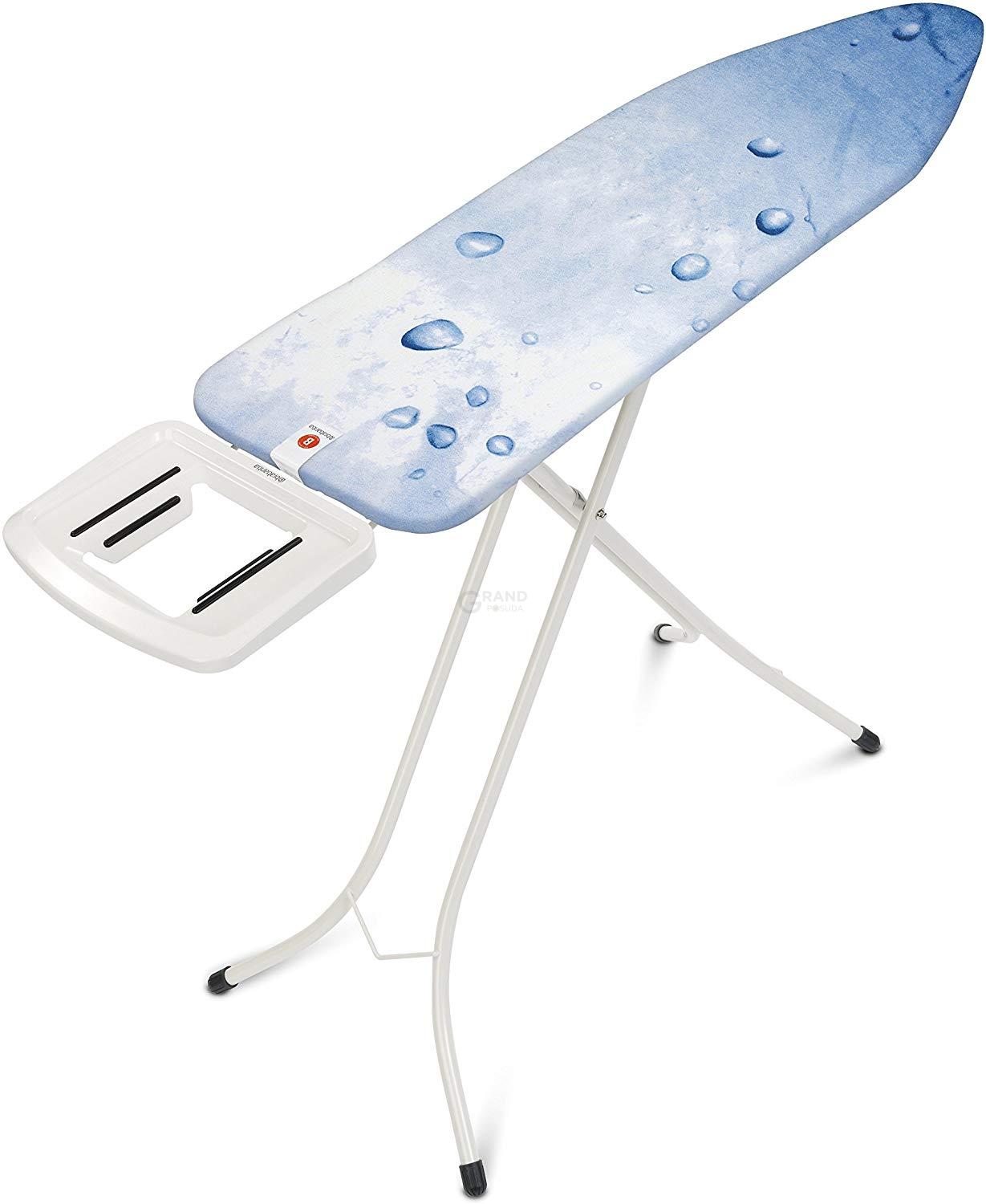 Brabantia Дошка зі стаціонарної підставкою для парової праски 124 x 38 см (B) Ice Water | https://grandposuda.com.ua