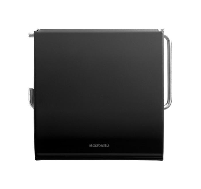 Brabantia Держатель для туалетной бумаги матовый черный Classic | https://grandposuda.com.ua