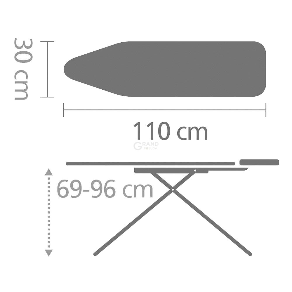 Brabantia Дошка з підставкою для парової праски 110 x 30 см (A) Cotton Flower | https://grandposuda.com.ua