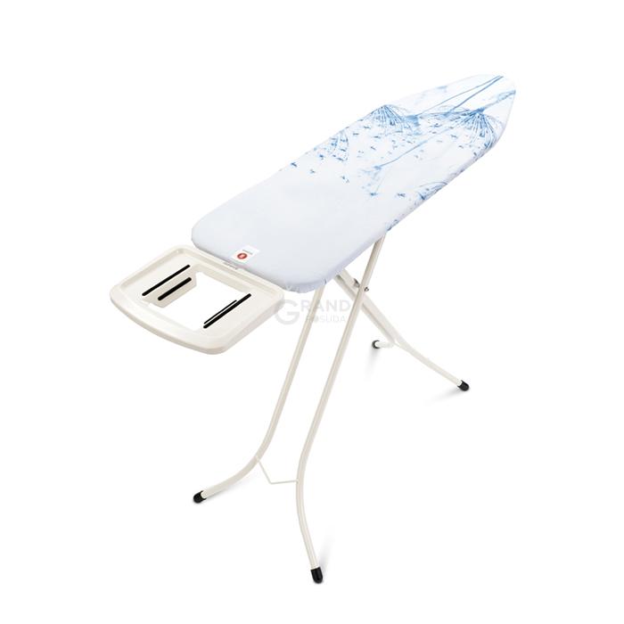 Brabantia Доска со стационарной подставкой для парового утюга 124 x 38 см (B) Cotton Flower | https://grandposuda.com.ua