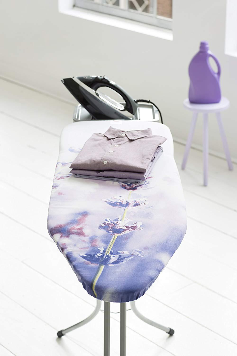 Brabantia Доска со стационарной подставкой для парового утюга 124 x 38 см (B) Lavender | https://grandposuda.com.ua