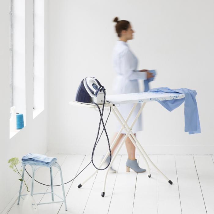 Brabantia Дошка зі стаціонарної підставкою для парової системи 124 x 45 cm (С) - 25 мм Cotton Flower | https://grandposuda.com.ua