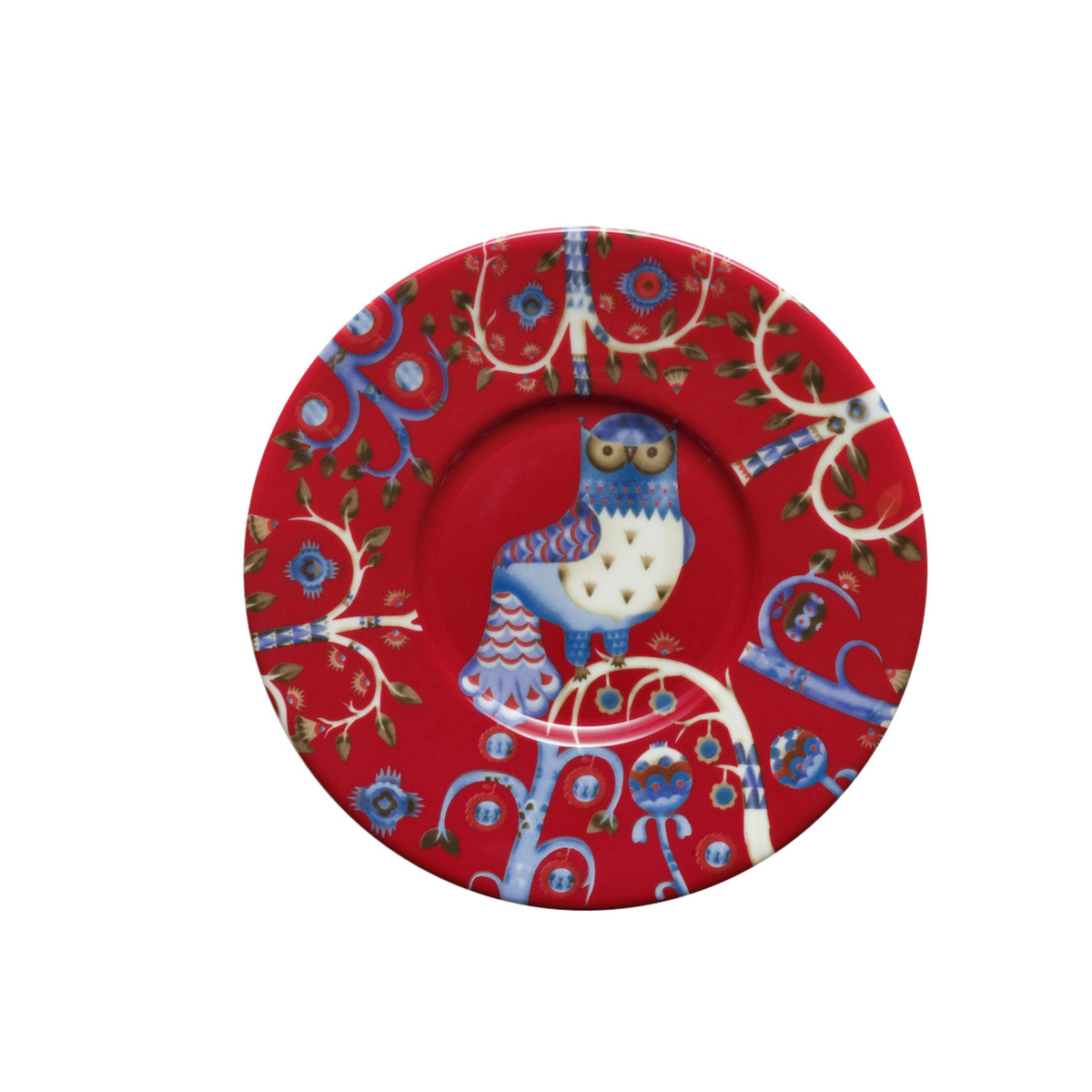 Iittala Блюдце до чашки для кави Ø 15 см червоне Taika | https://grandposuda.com.ua