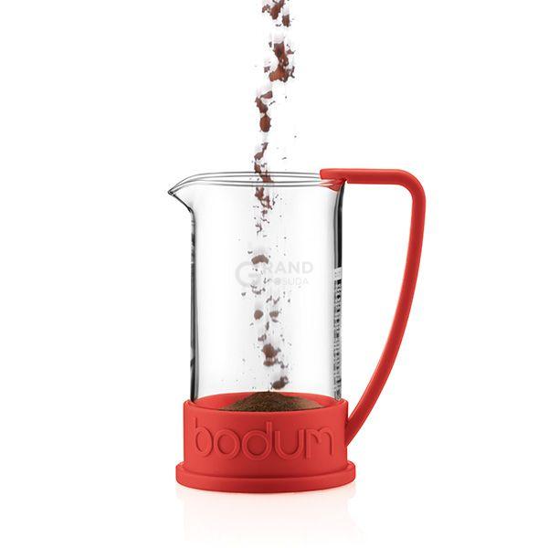 Bodum Френч-прес червоний, 1 л, Brazil | https://grandposuda.com.ua