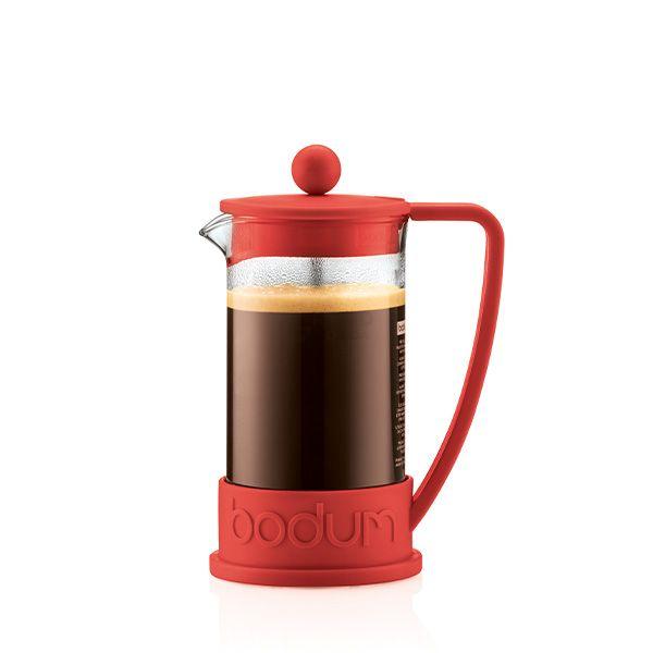 Bodum Френч-прес червоний, 1 л, Brazil | https://grandposuda.com.ua