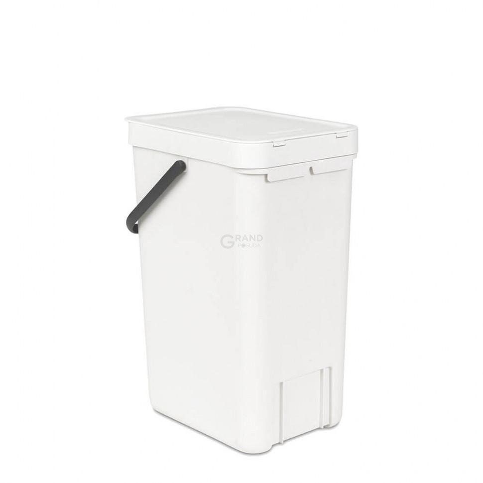Brabantia Мусорное ведро 16 л белое Sort&Go | https://grandposuda.com.ua