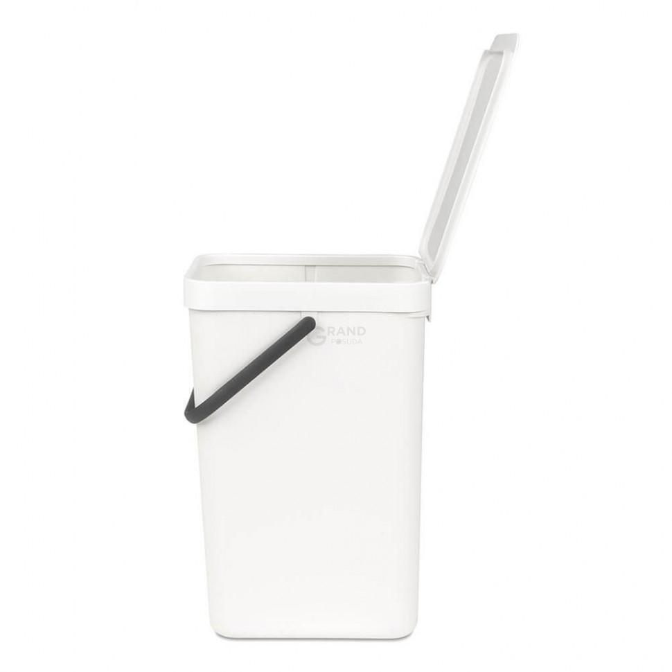 Brabantia Мусорное ведро 16 л белое Sort&Go | https://grandposuda.com.ua
