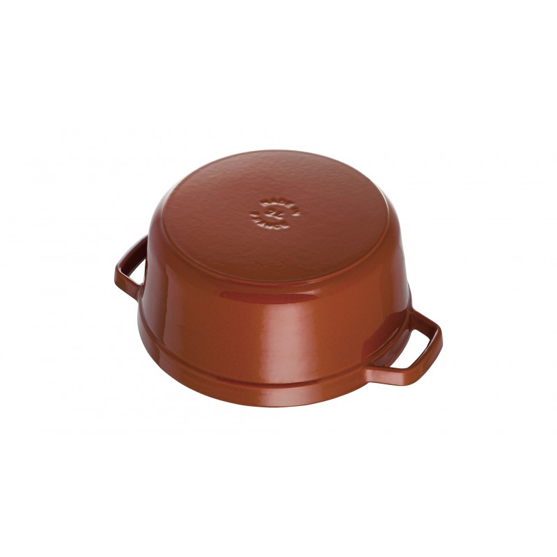 Staub Кокот круглый 26 см, корица | https://grandposuda.com.ua