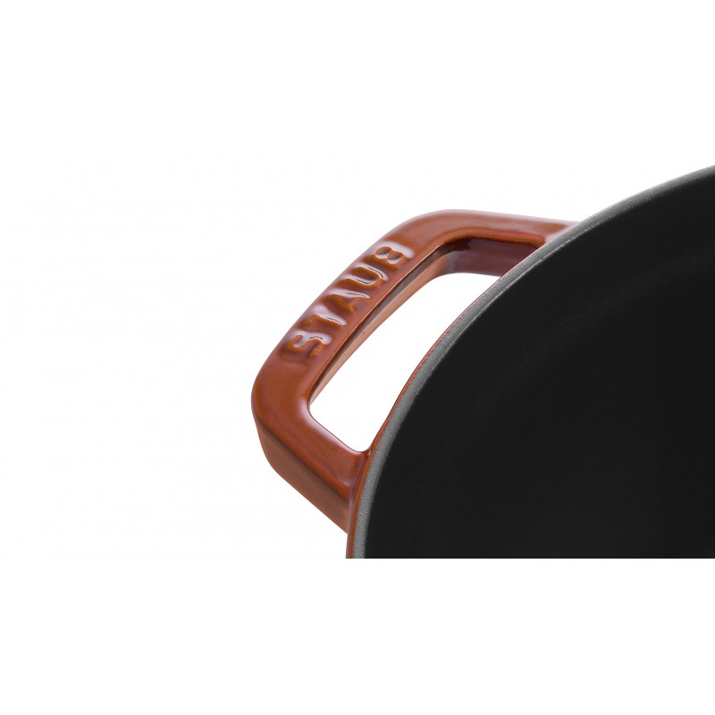 Staub Кокот круглый 26 см, корица | https://grandposuda.com.ua