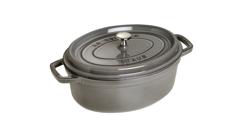 Staub Кокот овальний 27 см, сірий графіт | https://grandposuda.com.ua