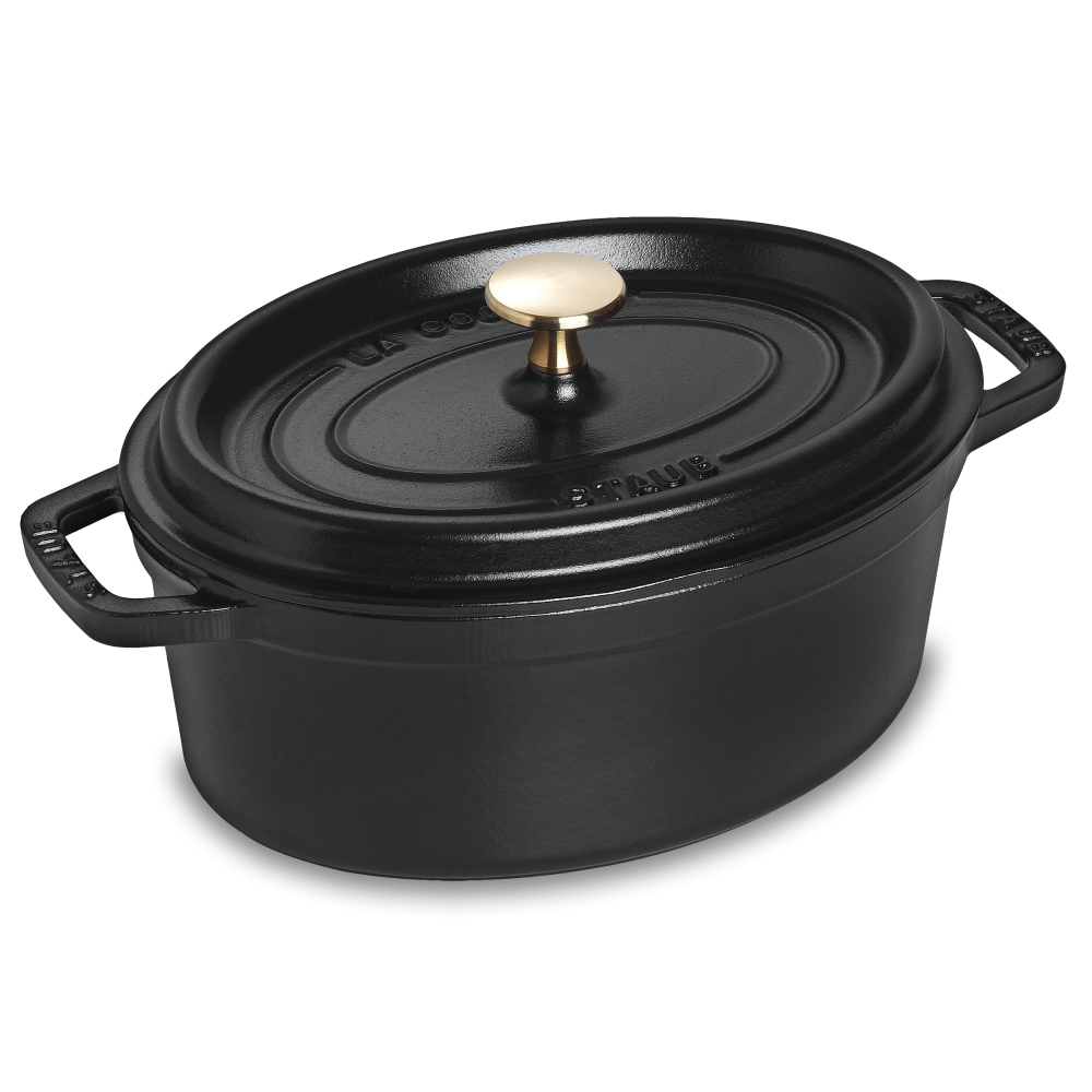 Staub Кокот овальний 27 см, чорний | https://grandposuda.com.ua