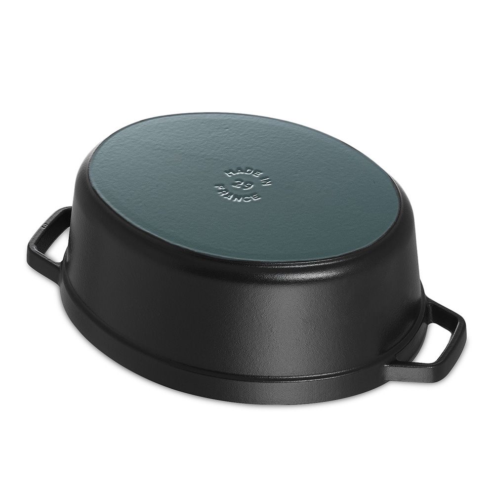 Staub Кокот овальний 29 см, чорний | https://grandposuda.com.ua
