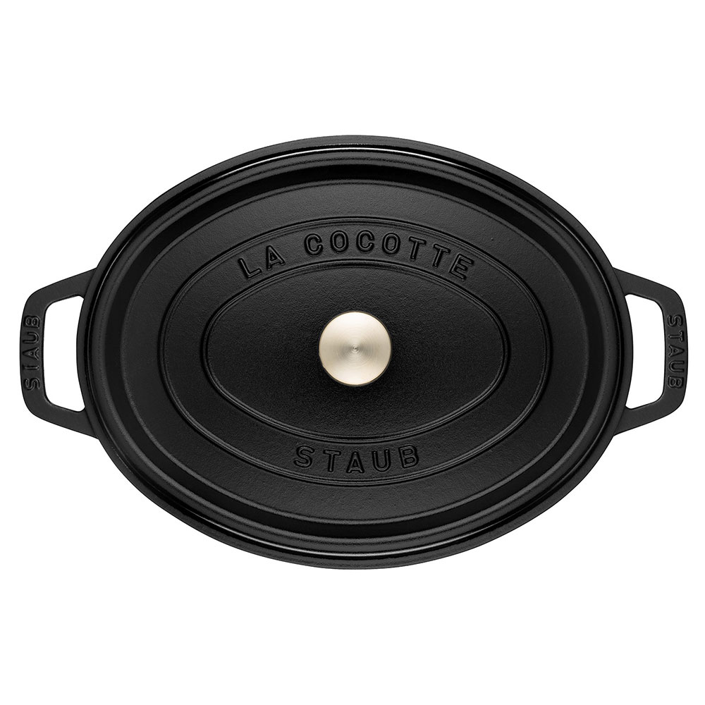 Staub Кокот овальний 29 см, чорний | https://grandposuda.com.ua