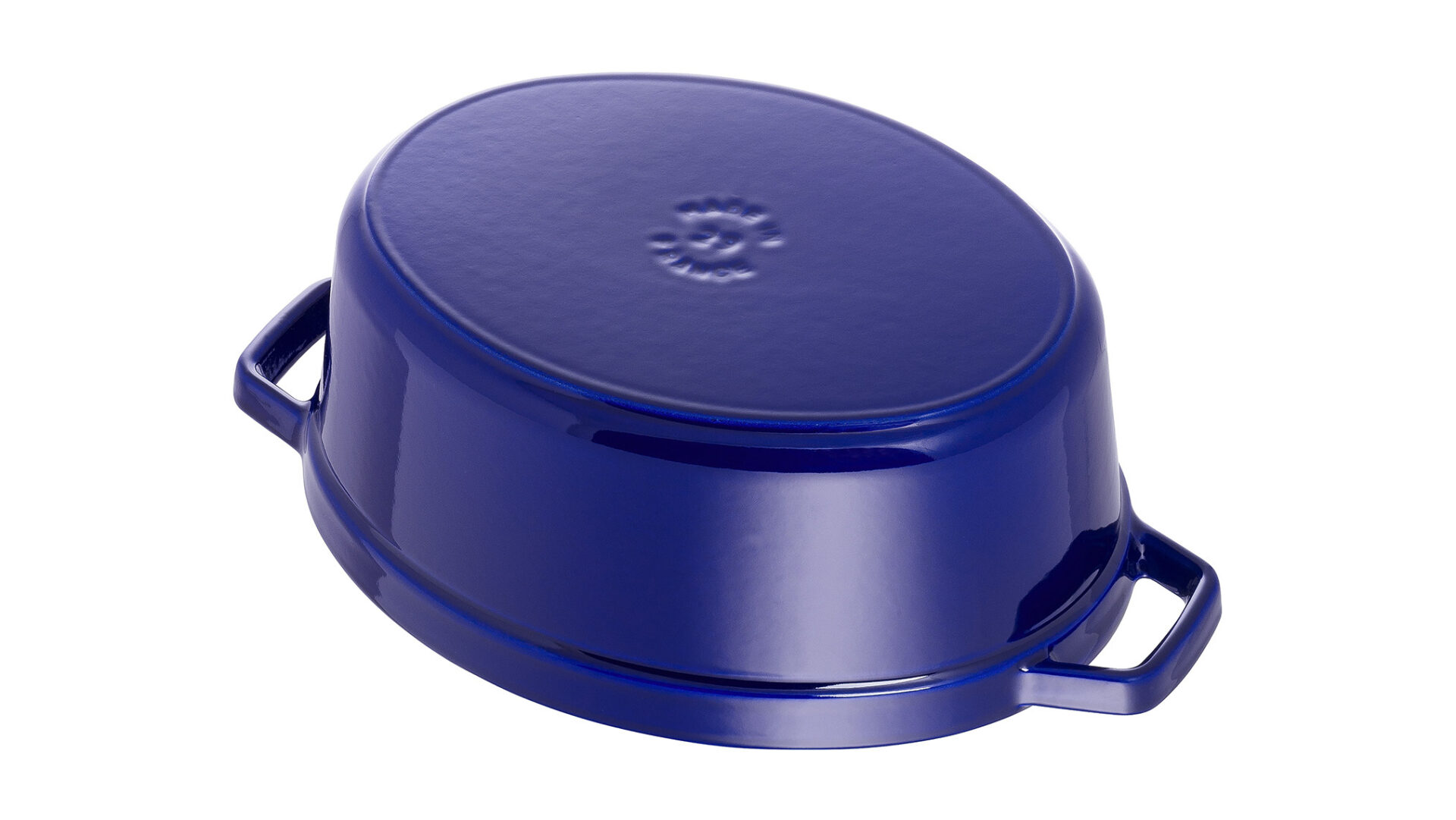 Staub Кокот овальний 33 см, темно-синій | https://grandposuda.com.ua