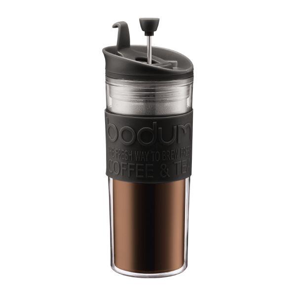 Bodum Термокружка черная, 0,45 л, Travel Press Bodum Термокружка черная, 0,45 л, Travel Press | https://grandposuda.com.ua