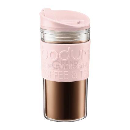 Bodum Кружка дорожня рожева з подвійними стінками, 0,35 л, Travel Mug Bodum Кружка дорожня рожева з подвійними стінками, 0,35 л, Travel Mug | https://grandposuda.com.ua