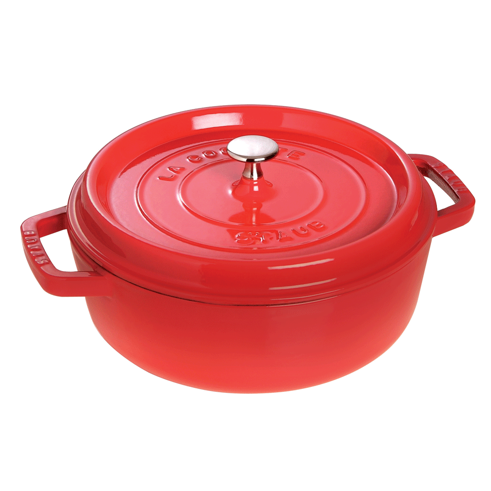 Staub Каструля / жаровня 26 см з кришкою Cherry | https://grandposuda.com.ua