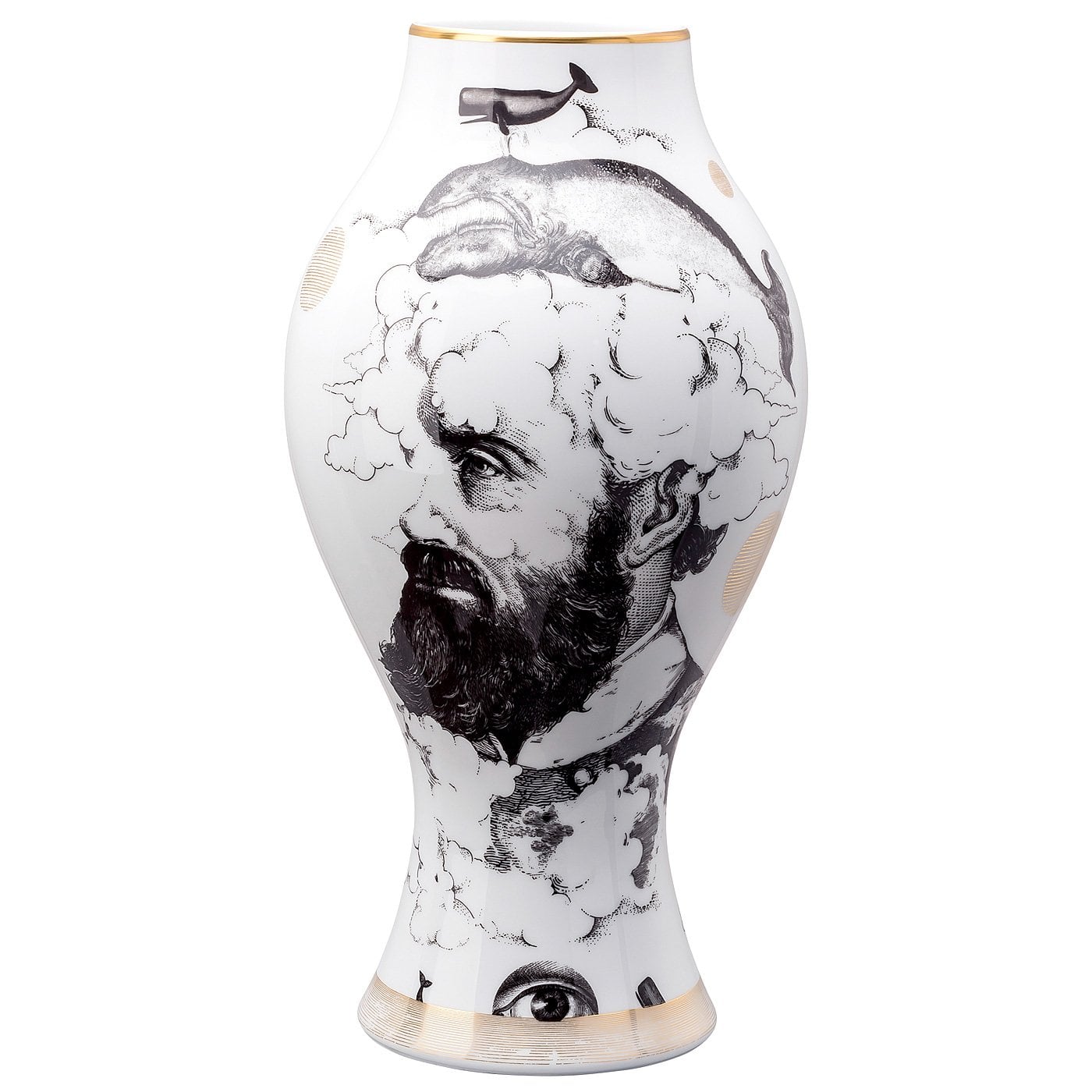 Rosenthal Ваза 40 см черно-белая Cilla Marea | https://grandposuda.com.ua