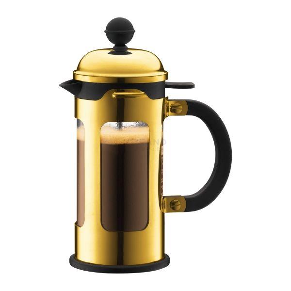 Bodum Френч-пресс с ручкой, золотой, 0,35 л, Chambord | https://grandposuda.com.ua