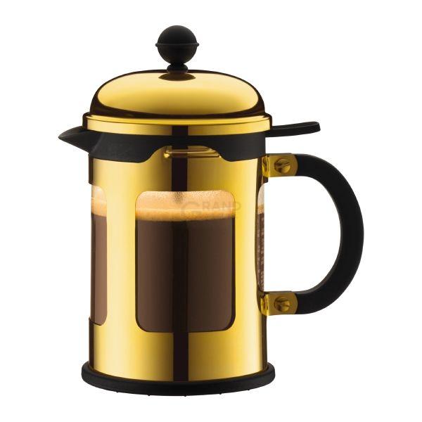 Bodum Френч-пресс с ручкой, золотой, 0,5 л, Chambord | https://grandposuda.com.ua