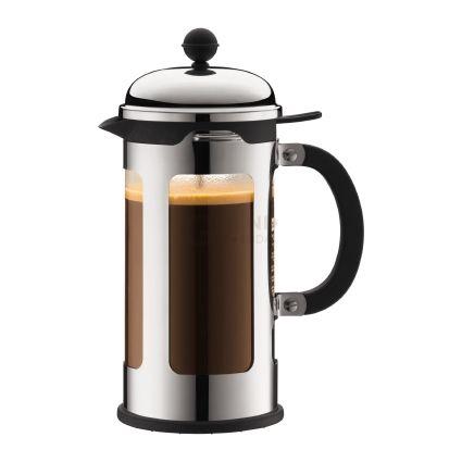 Bodum Френч-пресс серебристый, 1 л, Chambord | https://grandposuda.com.ua