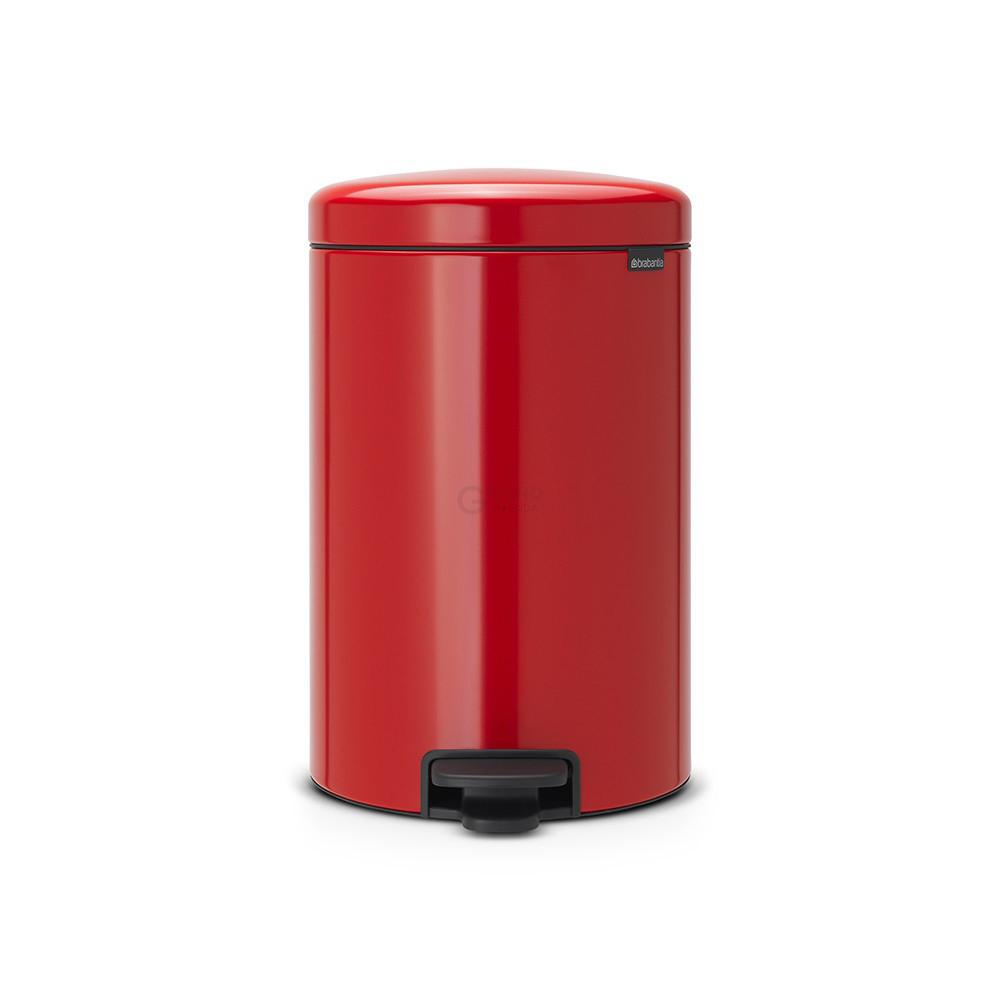 Brabantia Сміттєвий бак з педаллю 20 л безшумний червоний NewIcon | https://grandposuda.com.ua