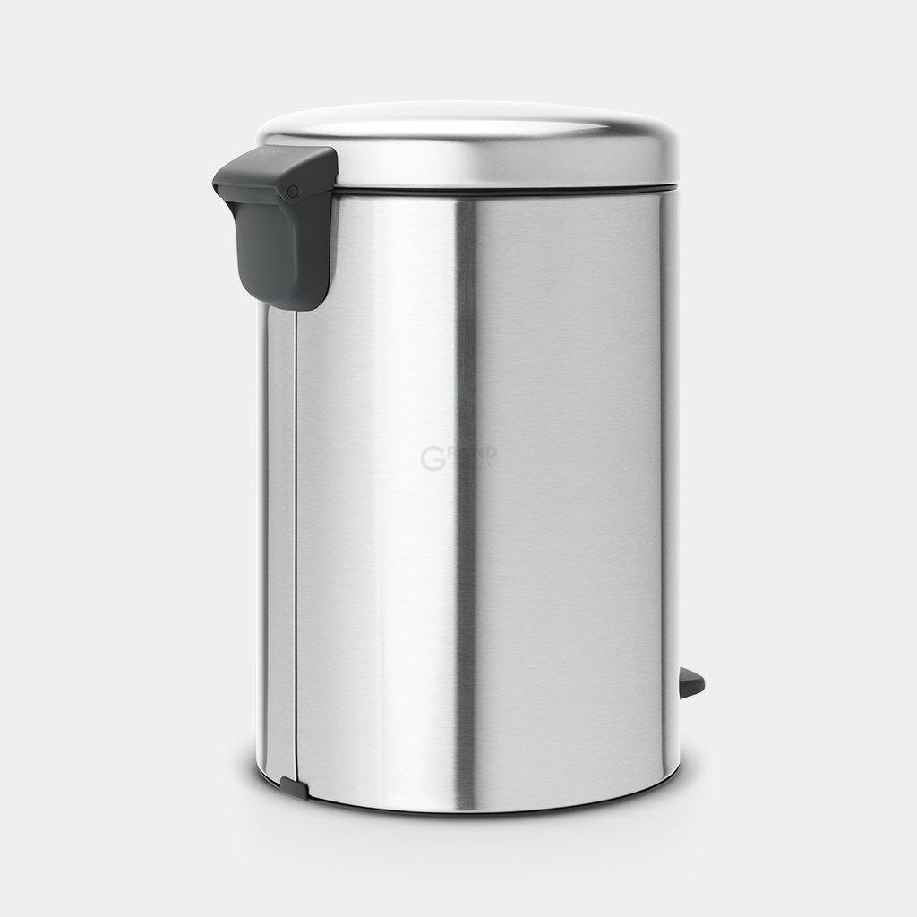 Brabantia Мусорный бак с педалью 20 л бесшумный стальной глянцевый с защитой от отпечатков пальцев NewIcon | https://grandposuda.com.ua