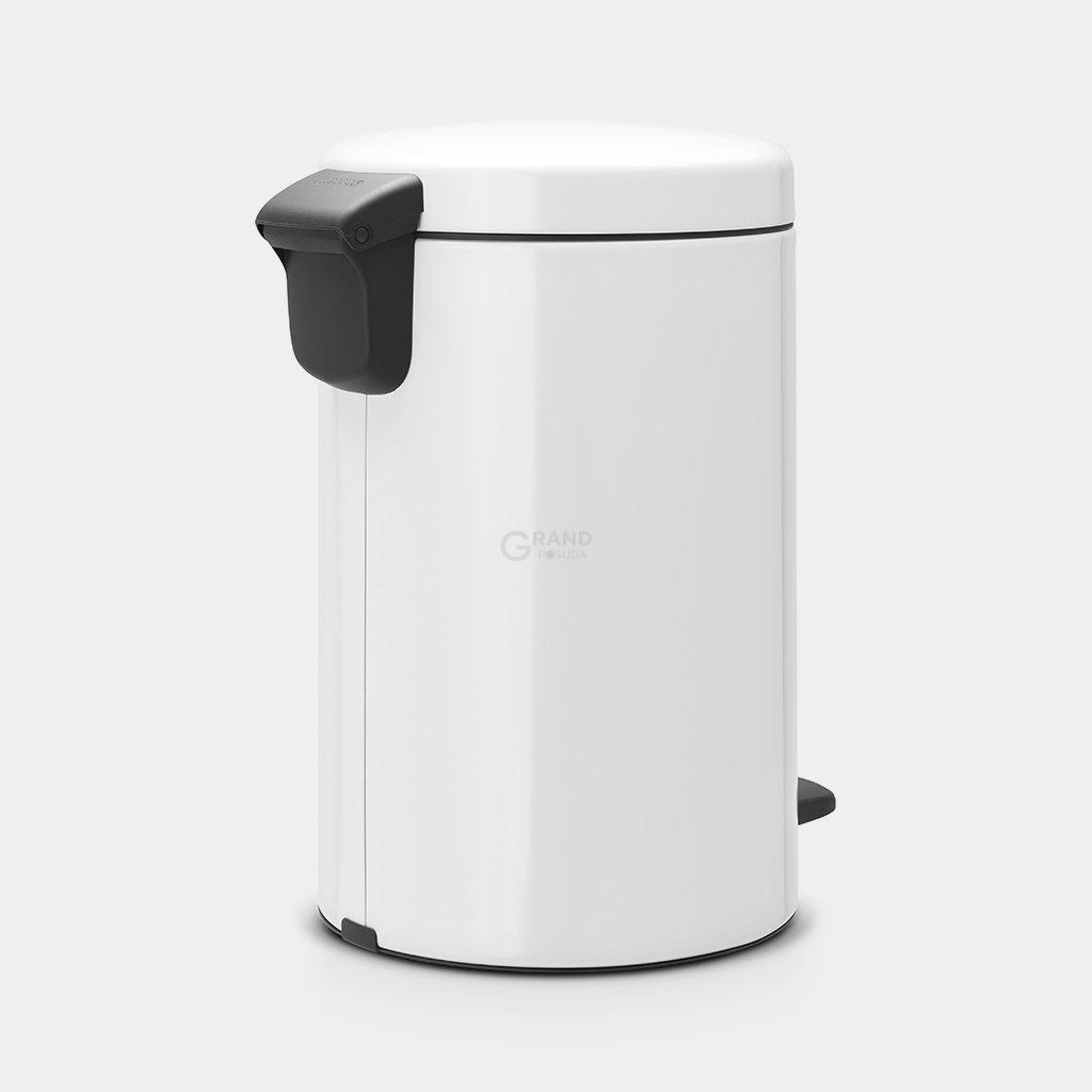 Brabantia Мусорный бак с педалью 12 л бесшумный белый NewIcon | https://grandposuda.com.ua