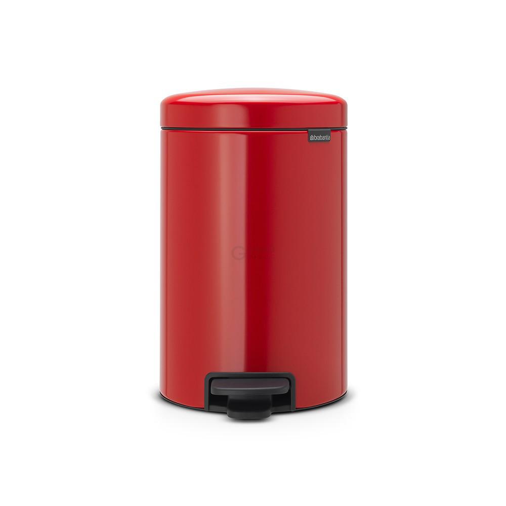 Brabantia Мусорный бак с педалью 12 л бесшумный красный NewIcon | https://grandposuda.com.ua