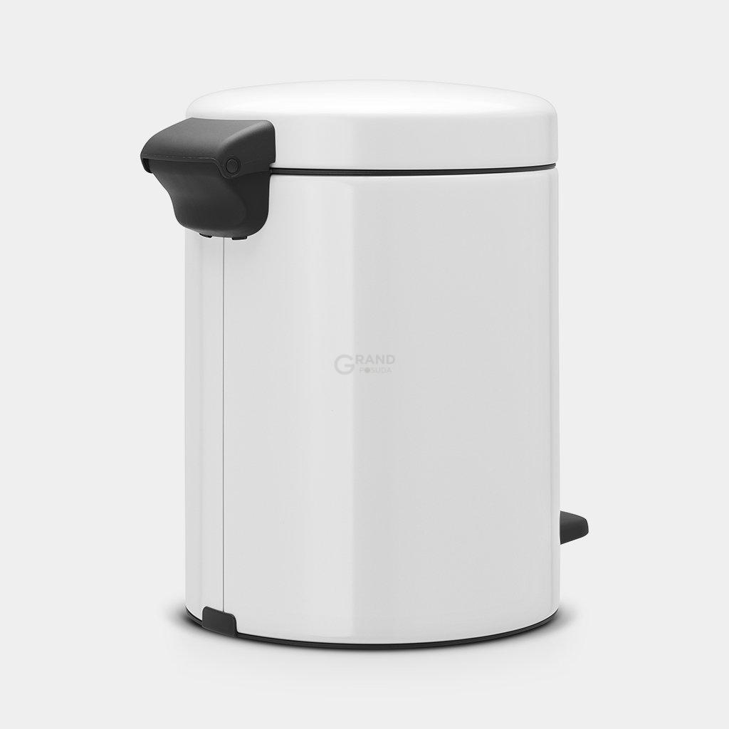 Brabantia Сміттєвий бак з педаллю 5 л безшумний білий NewIcon | https://grandposuda.com.ua