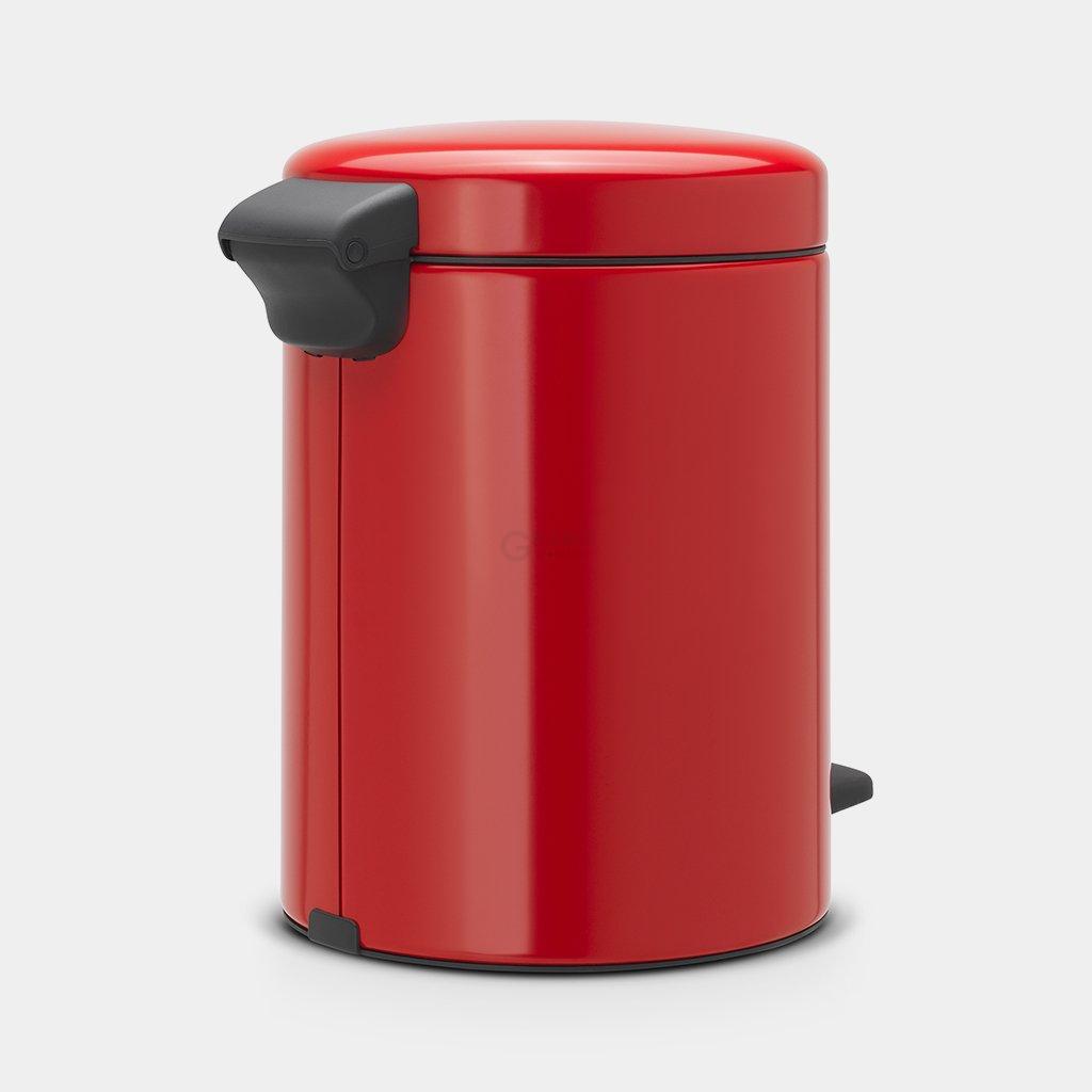 Brabantia Сміттєвий бак з педаллю 5л безшумний червоний NewIcon | https://grandposuda.com.ua