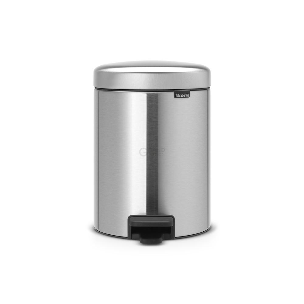 Brabantia Мусорный бак с педалью 5 л бесшумный стальной матовый с защитой от отпечатков пальцев NewIcon Brabantia Мусорный бак с педалью 5 л бесшумный стальной матовый с защитой от отпечатков пальцев NewIcon | https://grandposuda.com.ua
