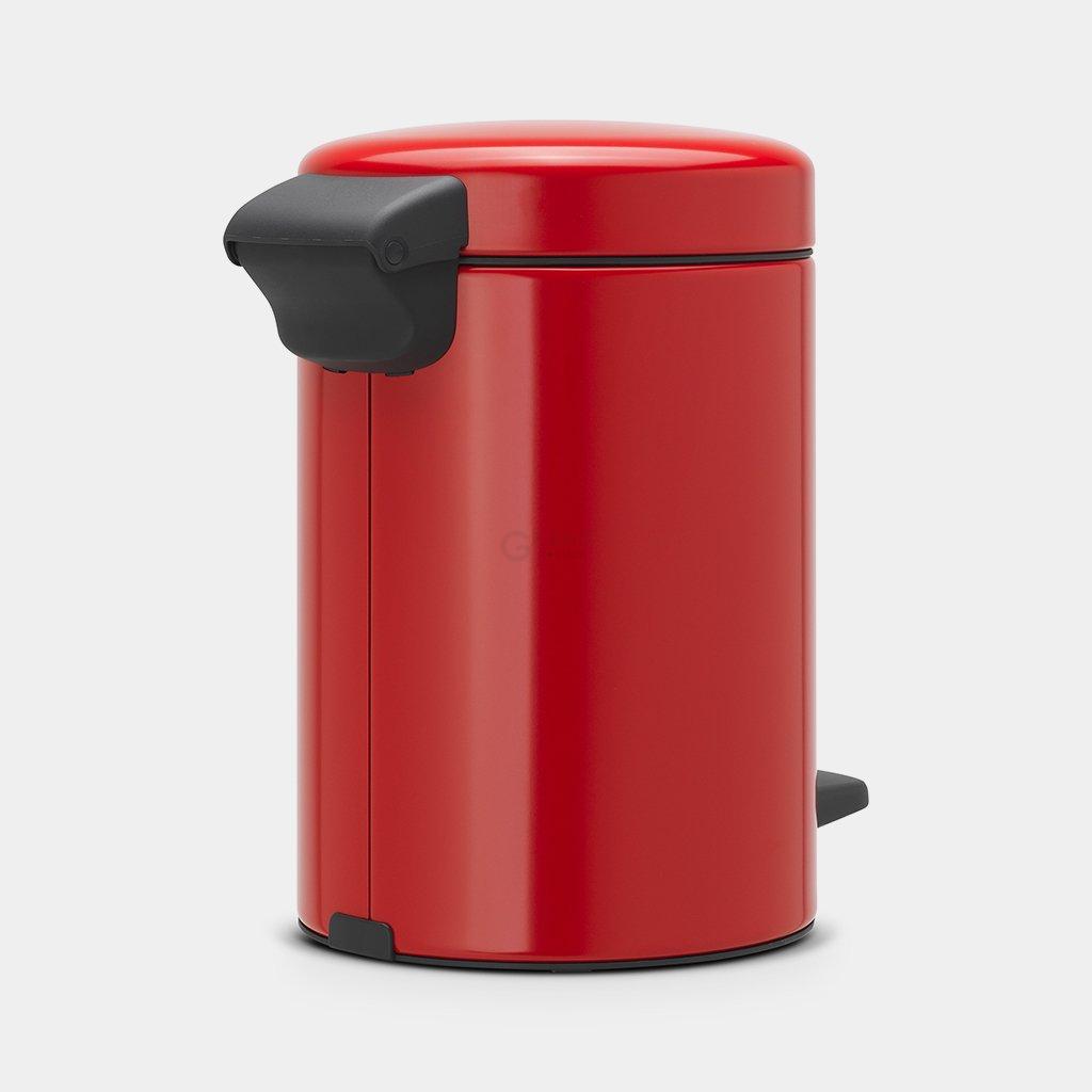 Brabantia Сміттєвий бак з педаллю 3 л безшумний червоний NewIcon | https://grandposuda.com.ua