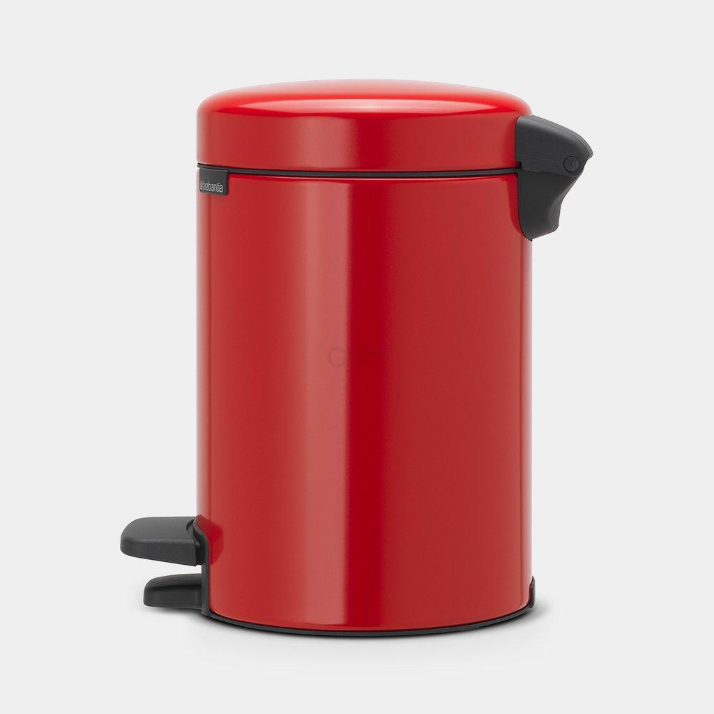 Brabantia Сміттєвий бак з педаллю 3 л безшумний червоний NewIcon | https://grandposuda.com.ua