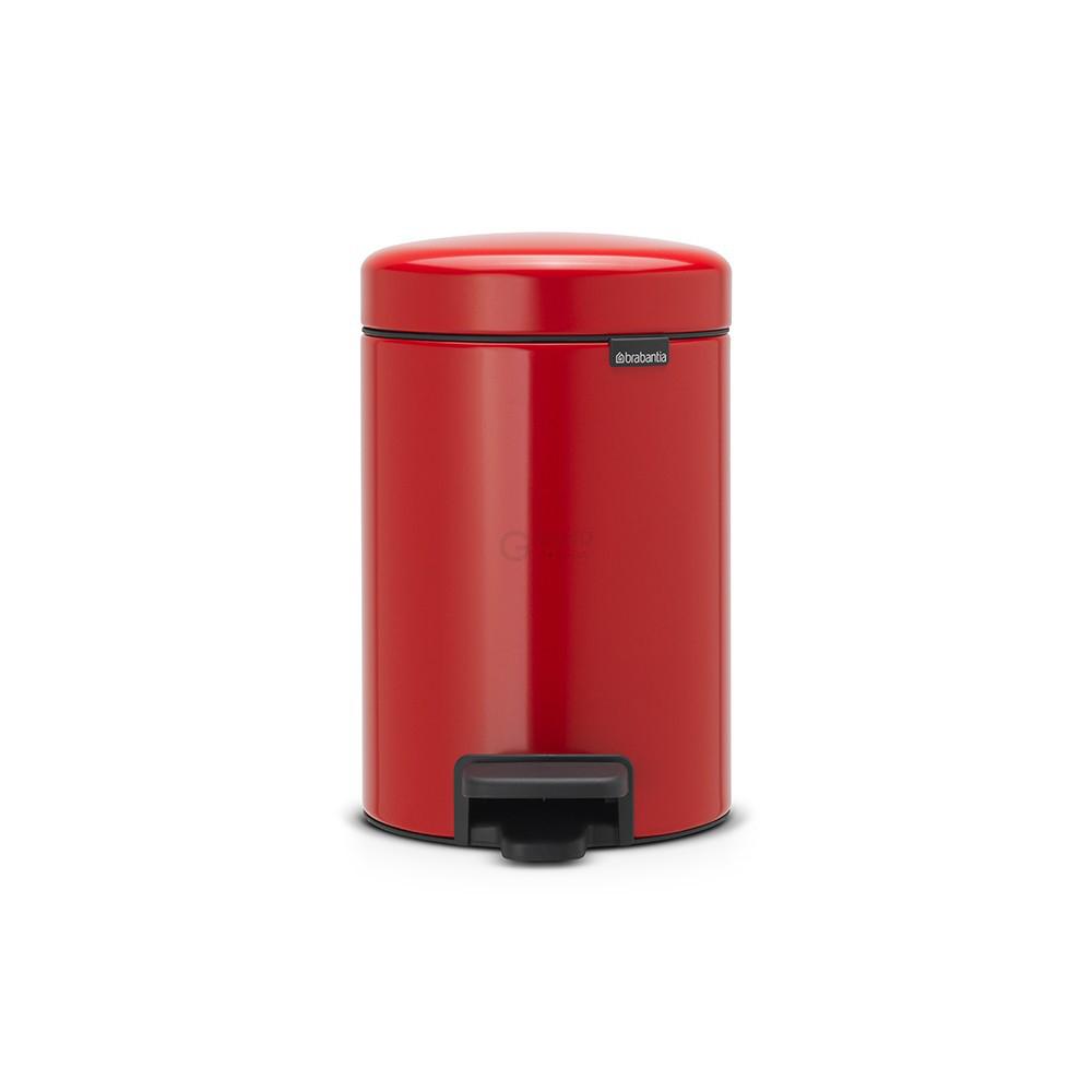 Brabantia Сміттєвий бак з педаллю 3 л безшумний червоний NewIcon | https://grandposuda.com.ua