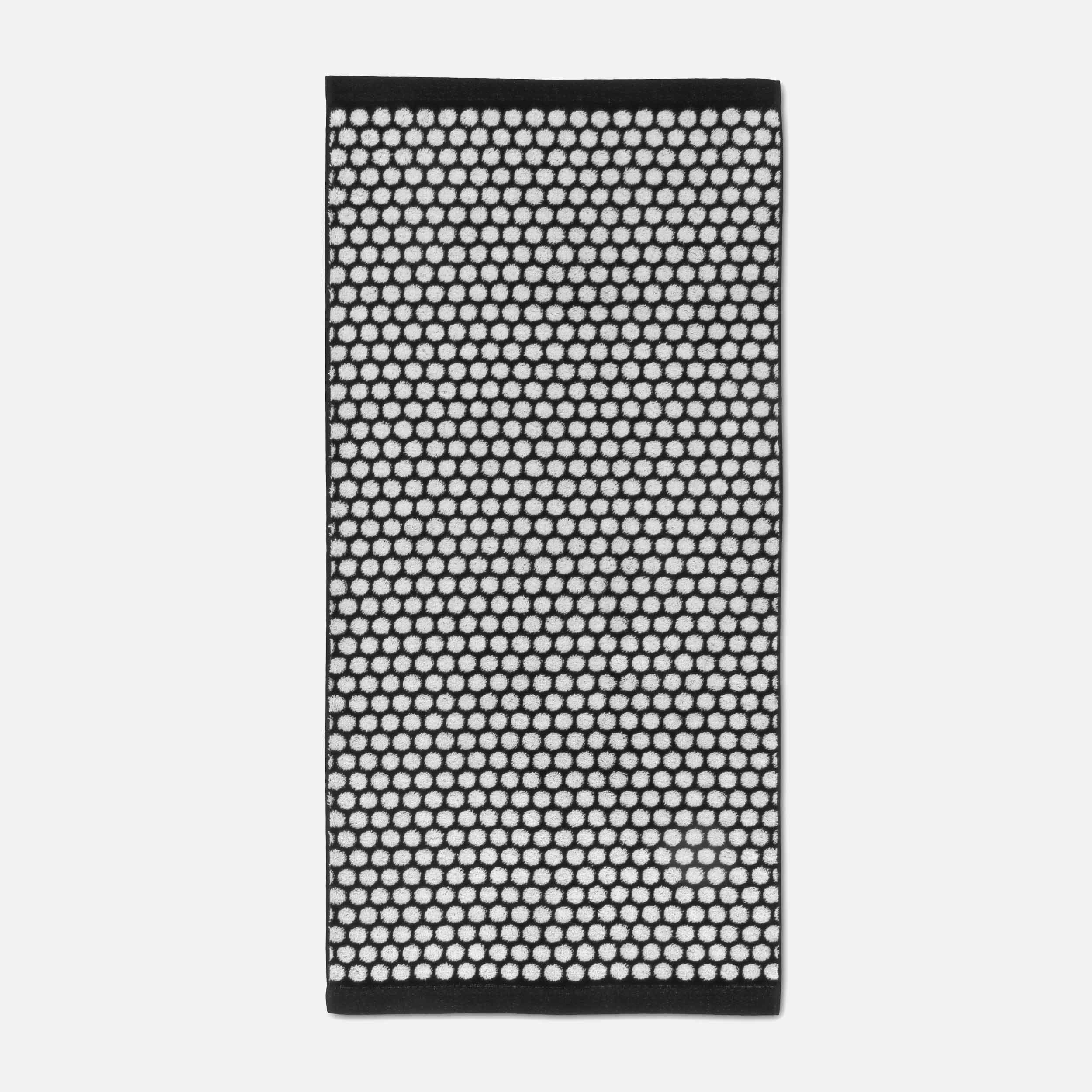 Рушник для рук 50х100 см, слонова кістка / чорний Graphic Möve | https://grandposuda.com.ua