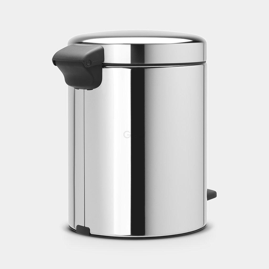 Brabantia Сміттєвий бак з педаллю 5 л безшумний сталевий глянсовий NewIcon | https://grandposuda.com.ua