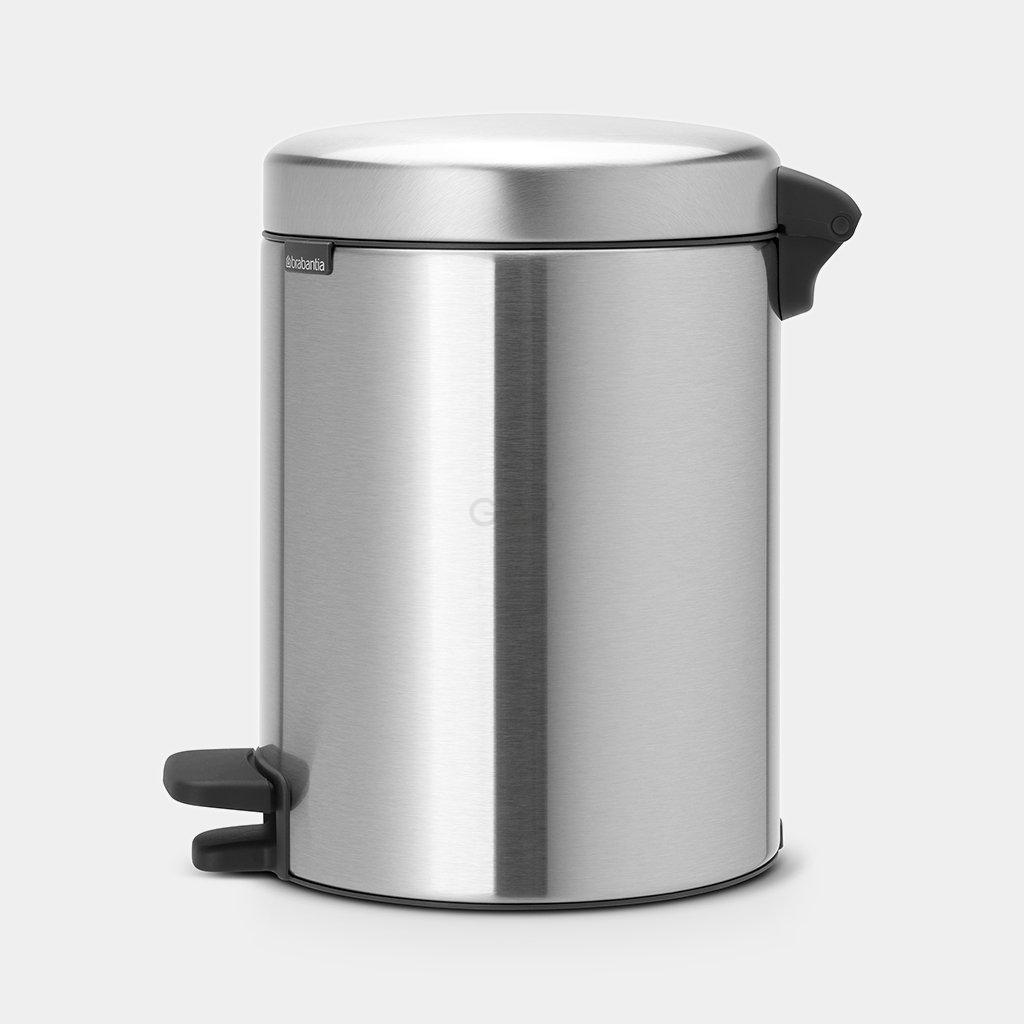 Brabantia Сміттєвий бак з педаллю 5 л безшумний сталевий матовий NewIcon | https://grandposuda.com.ua