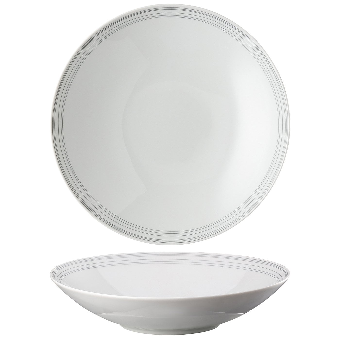 Rosenthal Тарілка для супу 24 см Stripes 2.0 TAC Gropius | https://grandposuda.com.ua