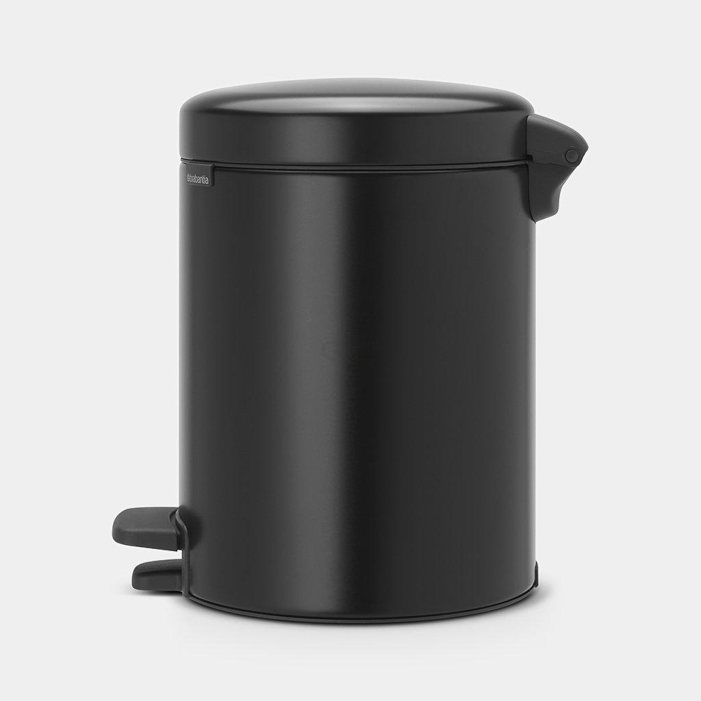 Brabantia Сміттєвий бак з педаллю 5 л безшумний чорний матовий NewIcon | https://grandposuda.com.ua