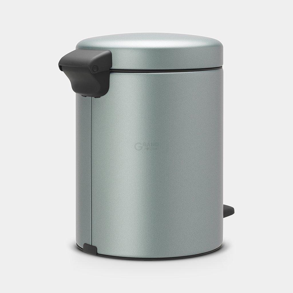 Brabantia Мусорный бак с педалью 5 л бесшумный мятный металлик NewIcon | https://grandposuda.com.ua